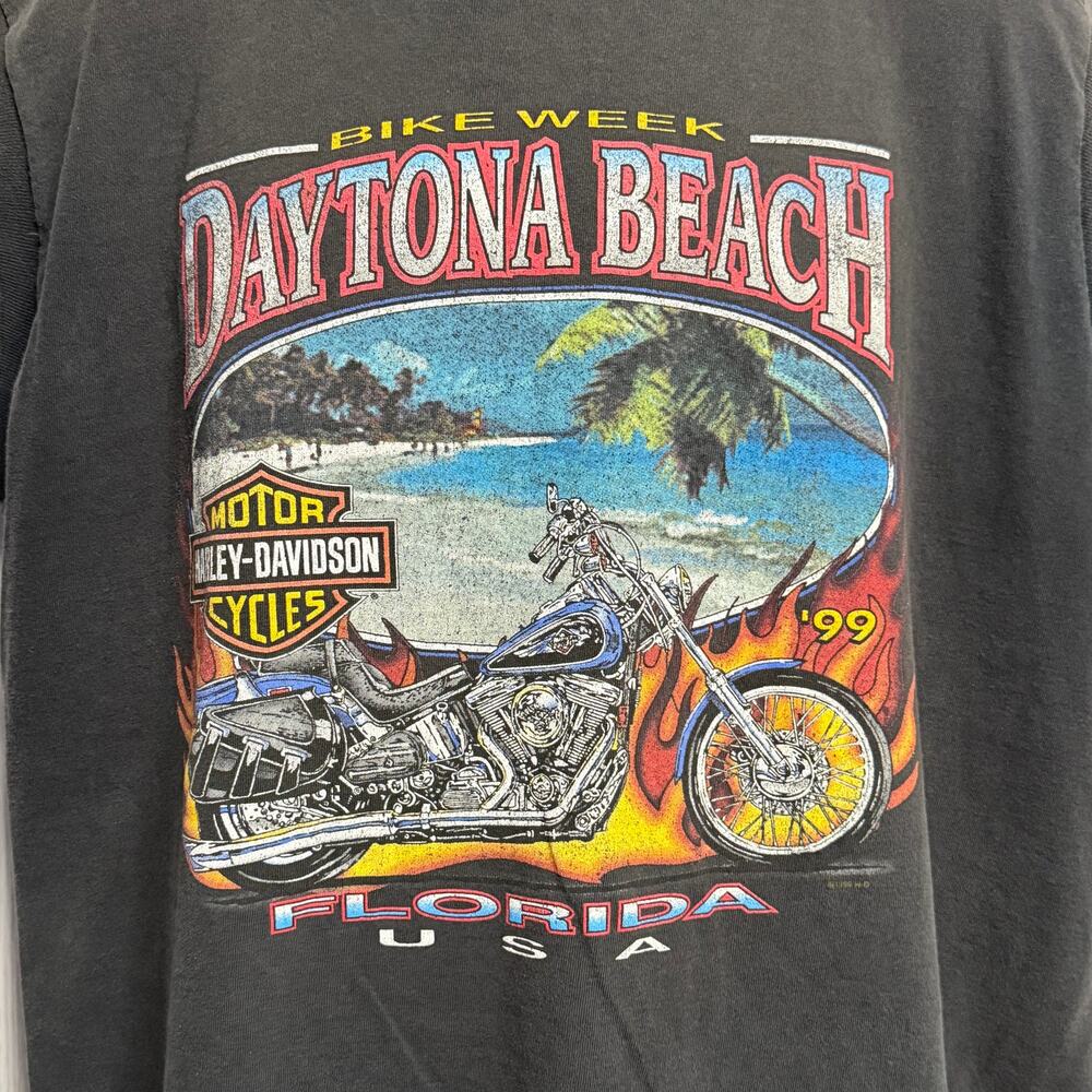 Vintage Harley Davidson 1992 Bike Week Daytona Beach Sleeveless Shirt XL SS